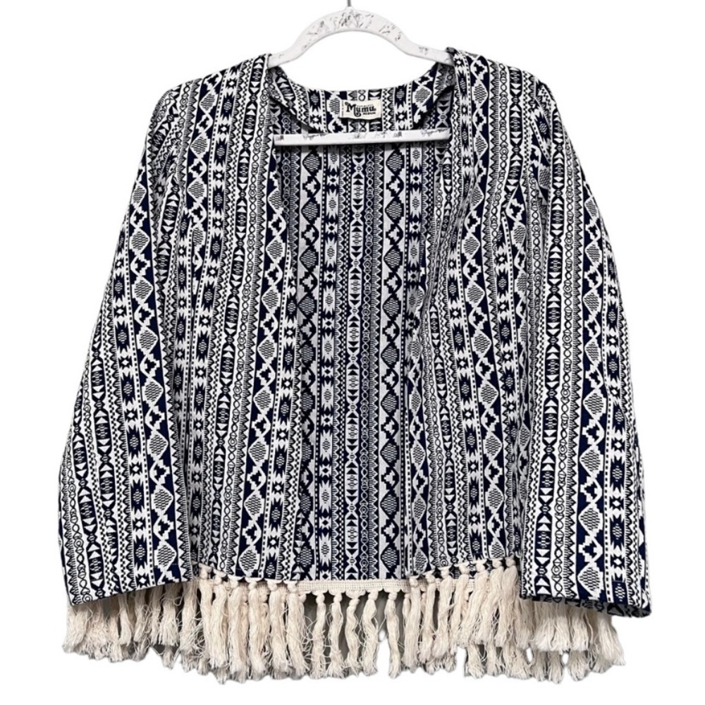 Show Me Your Mumu Beverly Tassel Blazer Blue Size M